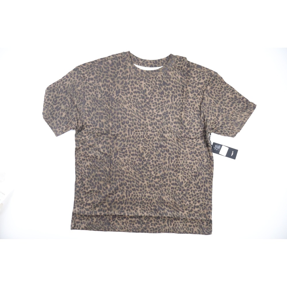 Reserved Supply T-Shirt Premium Oversize Brown Leopard Print Medium NWT